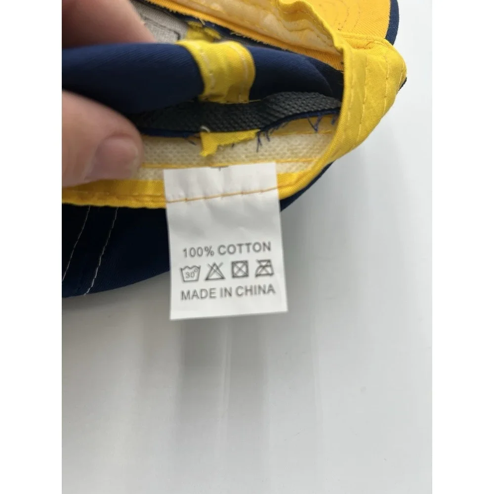 Indiana Pacers Snapback Hat Blue Yellow Contrast‎ Stitch Adjustable NBA Cap